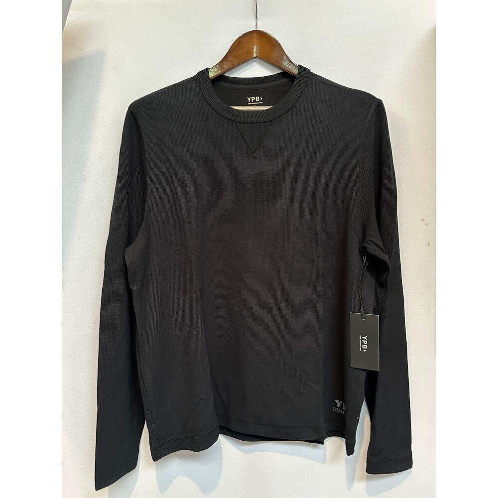 Men’s YPB x Abercrombie Black Waffle Long Sleeve Tee Size L
